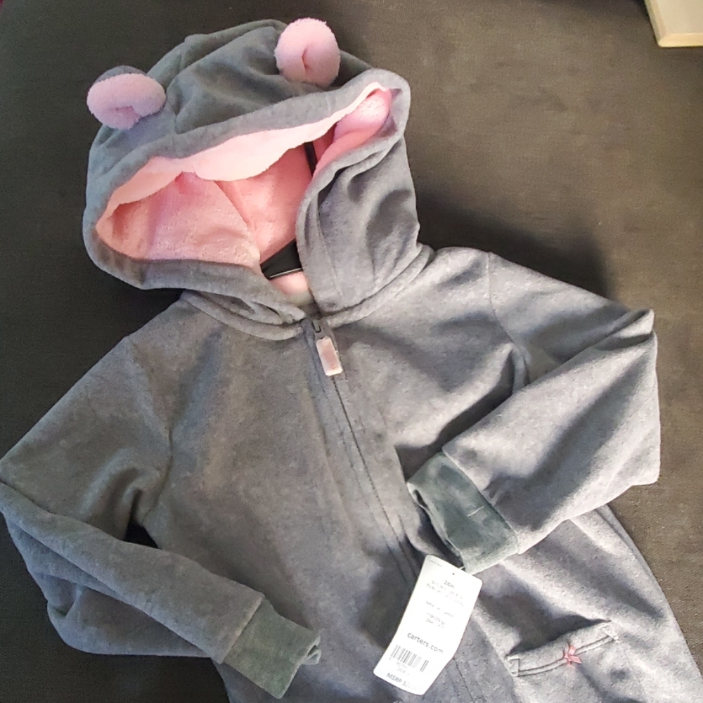 Toddler one piece fleece coverall